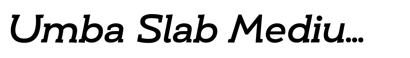 Umba Slab Medium Italic
